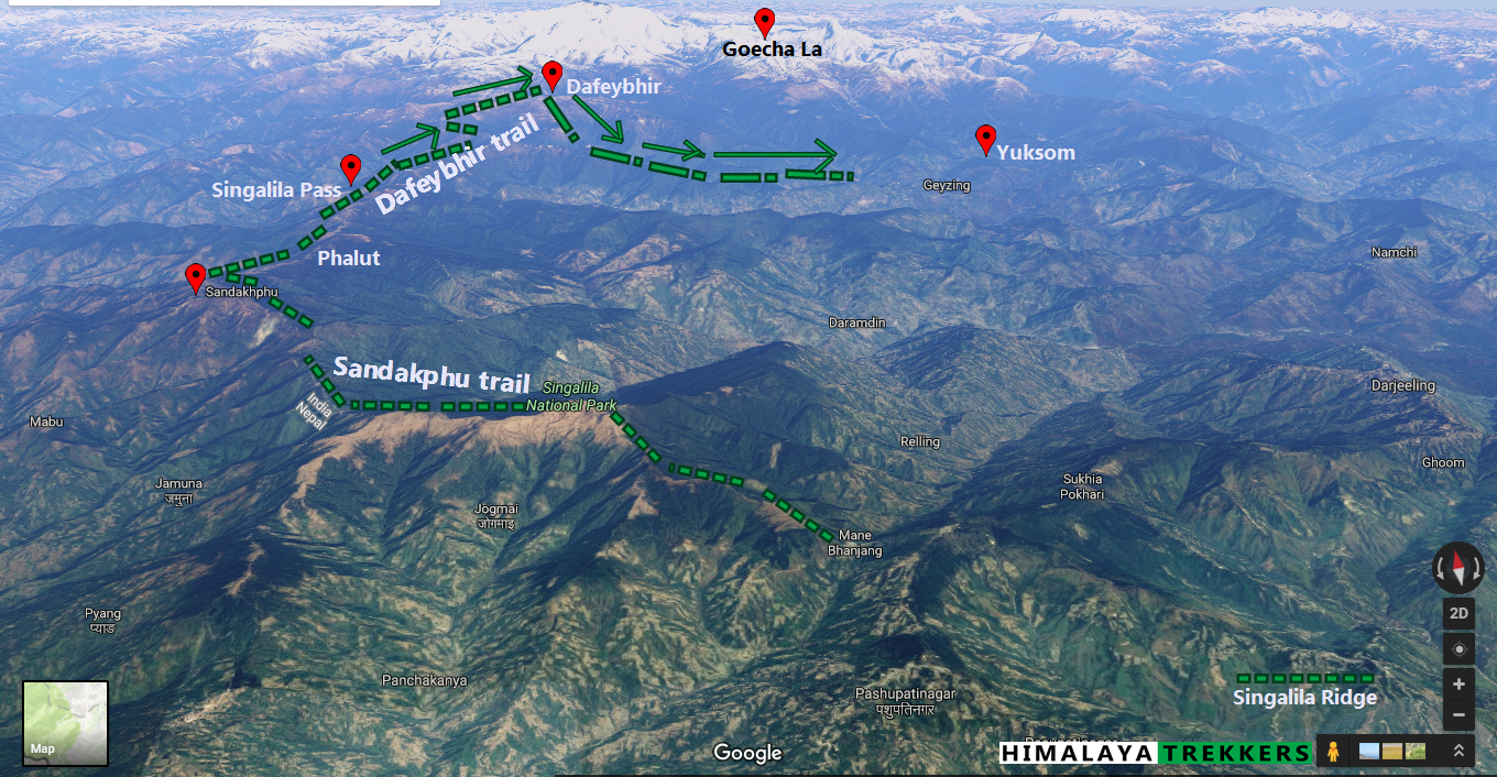 singalila-ridge-map-sandakphu-dafeybhir-trek