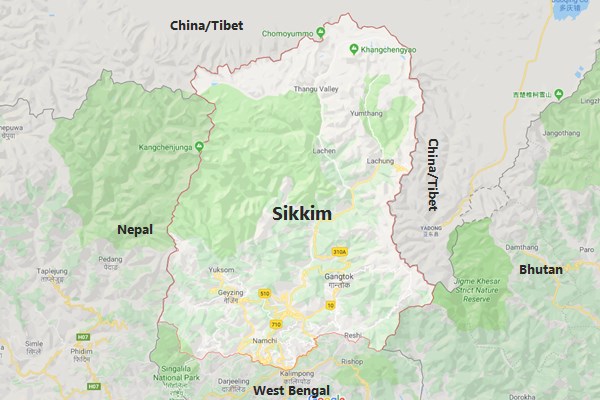 sikkim-outline-map