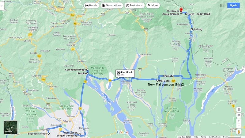 njp-bagdogra-to-rachela-pass-trek-base-chisang