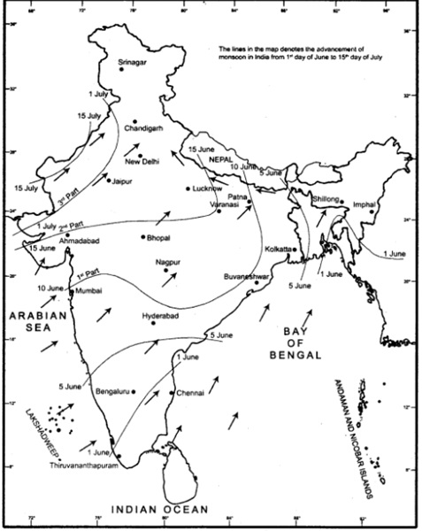 arrival-of-south-west-monsoon-in-india.