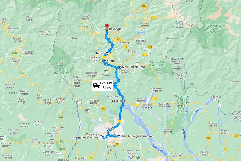 route-map-to-trekbase-ravangla