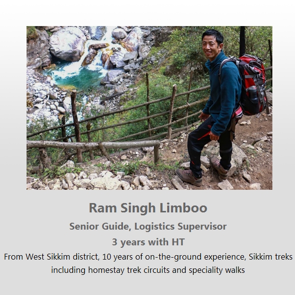 Senior-Guide-Logistics Supervisor-From West Sikkim district-10 years of on-the-ground experience- Sikkim treks=- including homestay trek circuits- and- speciality walks