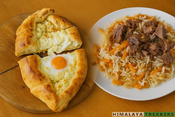plov-khachapuri-two-dishes